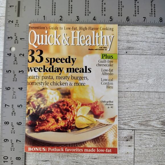 Quick & Healthy 33 Speedy Weekday Meals Cookbook booklet 1996 October VERY GOOD - Picture 4 of 14